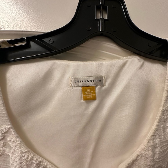 Anthropologie white skater dress with lace detail and pockets, size 10. - Picture 4 of 5